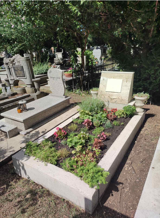 letisztított sírhely 